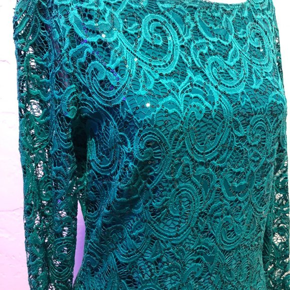 Formal green dress size 10 - Picture 3 of 8